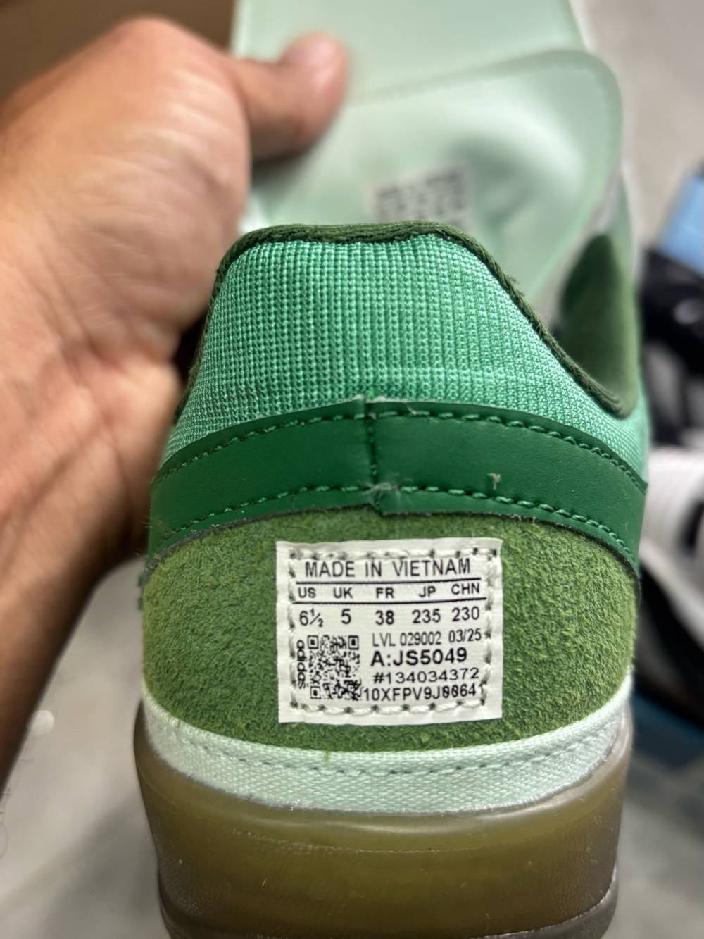 adidas Kids Green and White Retro Training Sneakers